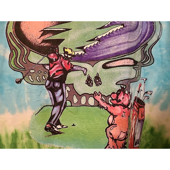 Grateful Dead Shirt Berta Skeleton Golf Washington DC G.D. Tour Bear Size Large - Picture 14 of 16